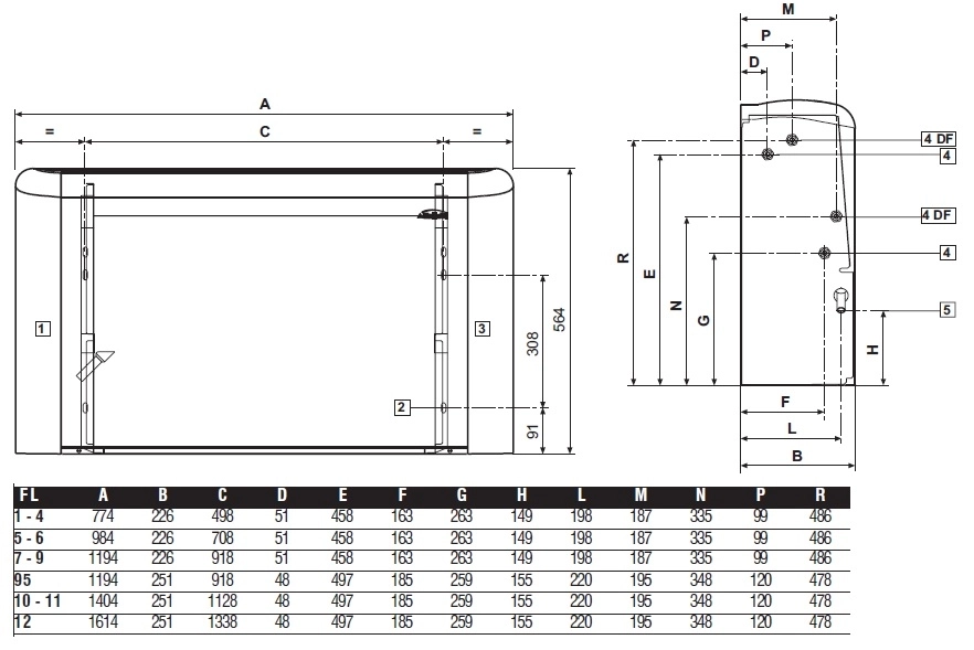 Ventiloconvector carcasat de pardoseala GALLETTI - ESTRO F5L